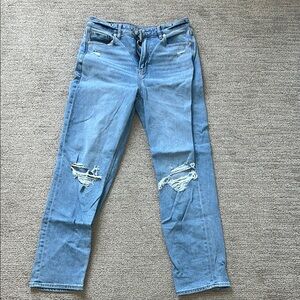 Women's Blue Distressed Jeans